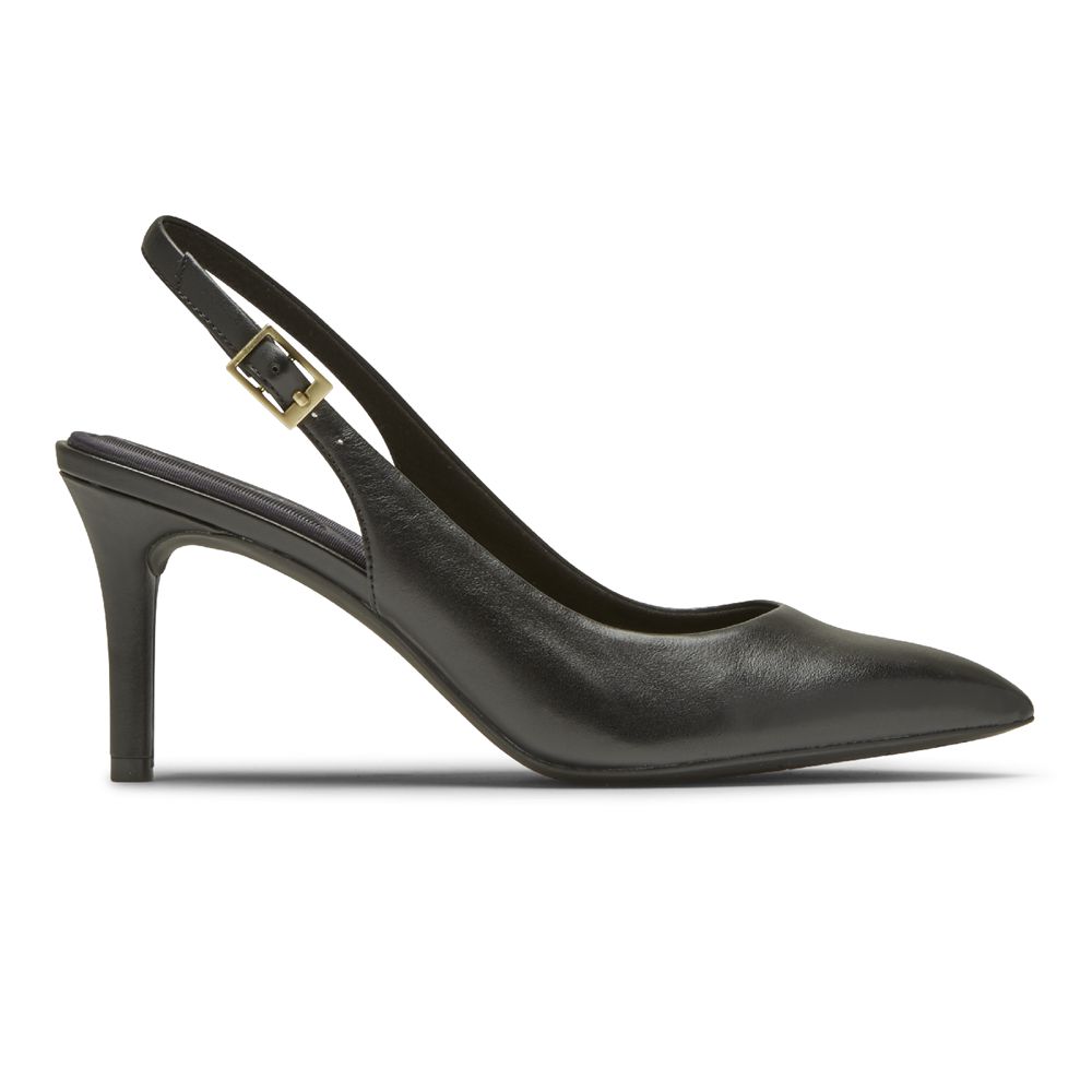 Rockport Canada Total Motion Pointed Toe Sling - Womens Pumps Black (VEU508724)